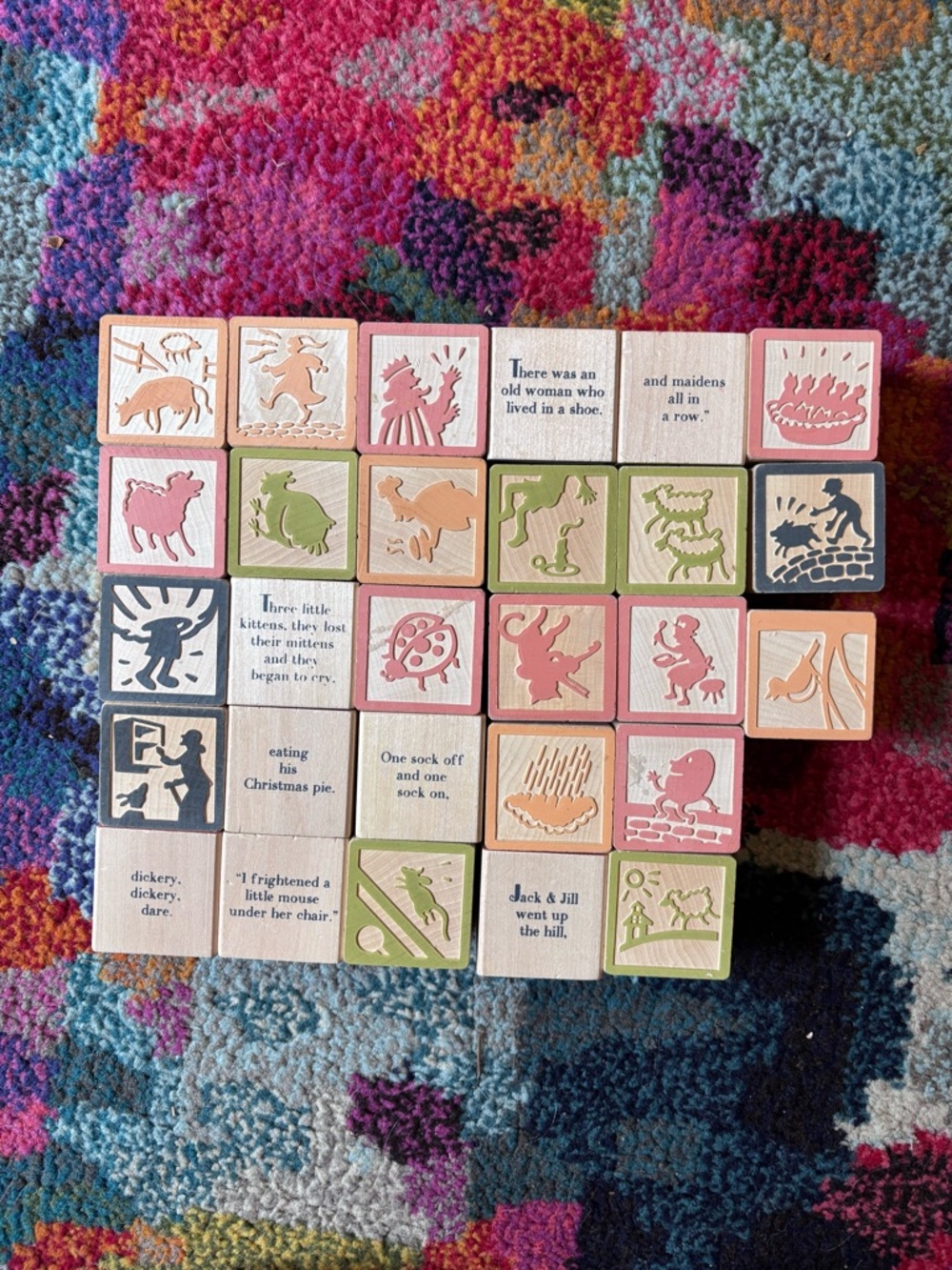 Nursery Rhyme Wooden Story Blocks - Uncle Goose